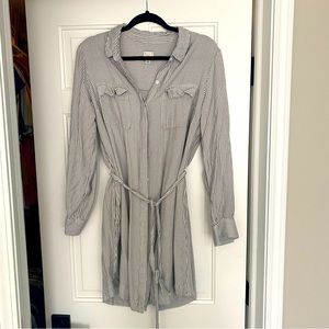 A New Day Stripped Long Sleeve Dress